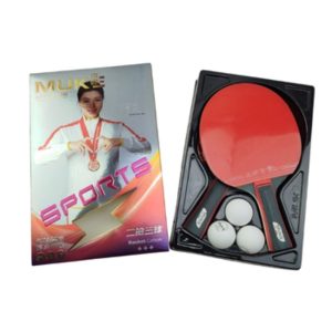 ست راکت پینگ پنگ کربن دار میوک (MUKE) به همراه ۳ توپ و جعبه