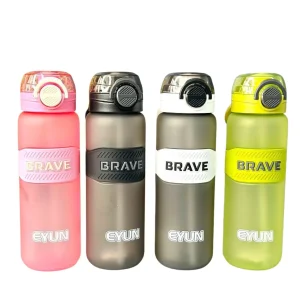 قمقمه ورزشی EYUN مدل BRAVE حجم 1 لیتر (درب قفلی و نی دار)