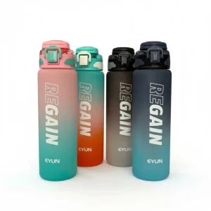 قمقمه ورزشی EYUN مدل REGAIN حجم 950 میل (درب دوکاره و قفل‌دار)