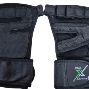 کف بند بدنسازی (گریپ پد) چرم مچ بند دار مدل X PLUS