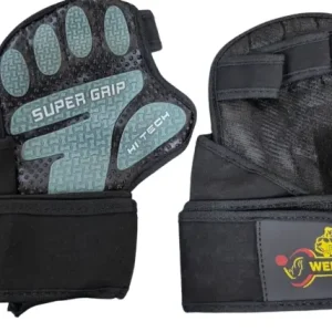 کف بند بدنسازی (گریپ پد) مچ بند دار WEROX - کفی سیلیکونی ضد لغزش