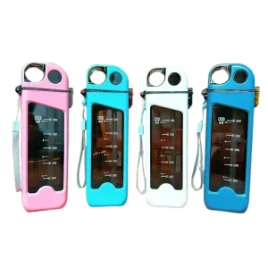 قمقمه کتابی 350 میلی لیتری ZANNUO طرح موبایل آیفون - درب ضامن دار و بند دار