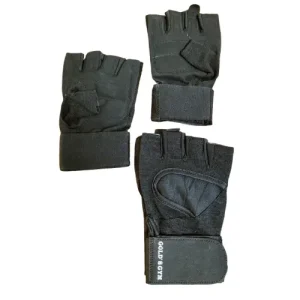 دستکش بدنسازی نیمه انگشتی گلدز جیم (GOLD’S GYM) - مچ بند دار حرفه‌ای