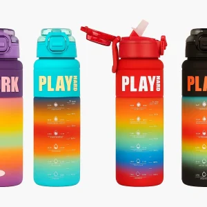 قمقمه Hello مدل Work Hard کروم مات آبرنگی (ظرفیت ۱ لیتر)