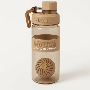 قمقمه ورزشی شفاف Motion با روکش سیلیکونی و شیکر داخلی 600 میل