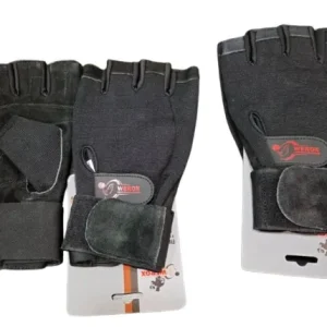 دستکش بدنسازی نیم انگشتی مچ دار Werox (مدل حرفه‌ای)