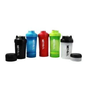 شیکر ۳ تیکه MET-RX – مخزن مایع، پودر و قرص – گنجایش ۰.۴۵۰ لیتر