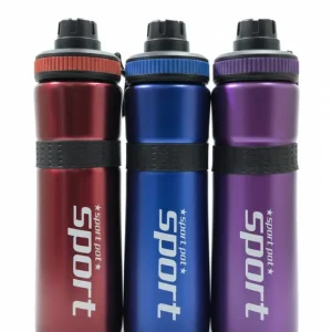 قمقمه فلزی Sport – درب پیچی با لبی آسان نوش و دستگیره – گنجایش ۵۵۰ میلی‌لیتر