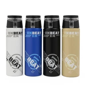 قمقمه فلزی Unbeaten – نشکن با درب ضامن دار و پیچی – گنجایش ۷۰۰ میلی‌لیتر