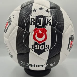توپ فوتبال سایز ۵ طرح تیم بشیکتاش (BJK) | دوختی با رویه چرم برزنتی