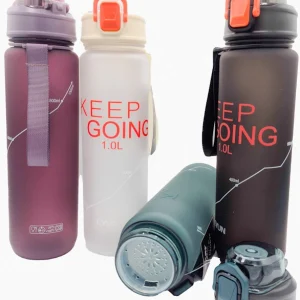 قمقمه ورزشی ایون (EYUN) طرح Keep Going ظرفیت 1000 میلی‌لیتر (صافی‌دار و بنددار)