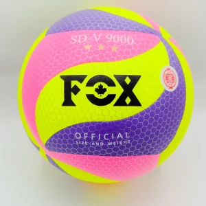 توپ والیبال فوکس (FOX) مدل SD-V9000 طرح زنبوری | رویه چرم PU (نرم و چسبنده)