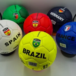 توپ فوتبال مینی (سایز 1) طرح تیم‌های ملی | رویه چرمی دوختی