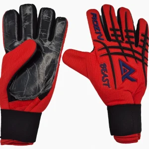 دستکش دروازه‌بانی ROZIN مدل BEAST (هیولا) قرمز - کف لاتکس (سایز ۱۰)