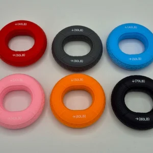 حلقه تقویت مچ و ساعد سیلیکونی (Hand Grip) مدل دو فشاره | مقاومت 30 تا 80 پوند (معادل 13 تا 36 کیلوگرم)