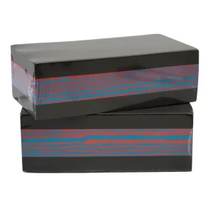 آجر یوگا فوم فشرده (بسته 2 عددی) | مشکی با وسط رنگی | ابعاد 23x11 ضخامت 9 سانت