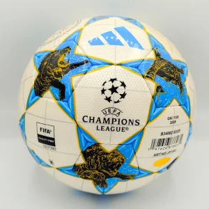 توپ فوتبال لیگ قهرمانان اروپا 2025-2026 | سایز 5 دوختی با طرح شیر و استاندارد FIFA