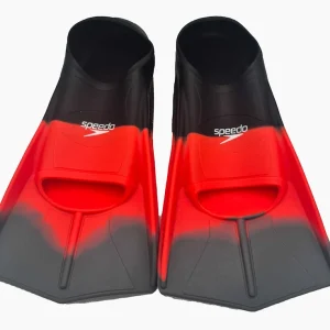 فین شنا قدرتی اسپیدو (Speedo) رنگ مشکی قرمز | سیلیکون نرم | مخصوص تقویت عضلات پا