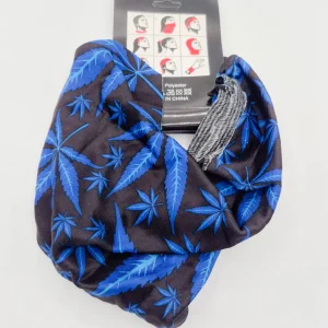 اسکارف ورزشی داخل خز طرح برگ آبی (Multi Function Scarf)