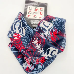اسکارف ورزشی داخل خز طرح گرافیتی آبی قرمز (Multi Function Scarf)