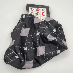 اسکارف ورزشی داخل خز طرح لوزی‌های خاکستری (Multi Function Scarf)