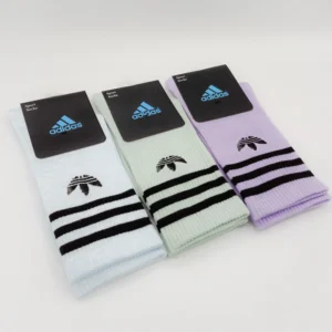 جوراب ورزشی آدیداس (Adidas) نخ پنبه | رنگ‌بندی متنوع، نرم و باکیفیت