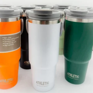 ماگ ورزشی ATHLETIC استیل دو جداره 980ml | حفظ گرم و سرد، نی دار و BPA Free