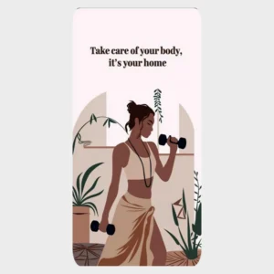 حوله باشگاهی طرح Body Home | مدل مینیمال بوهو با متن انگیزشی 120×60