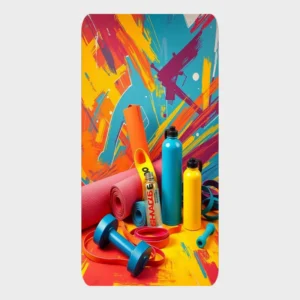 حوله باشگاهی طرح Colorful Fitness | حوله ورزشی رنگی و پرانرژی مناسب تمرین و فیتنس 120×60