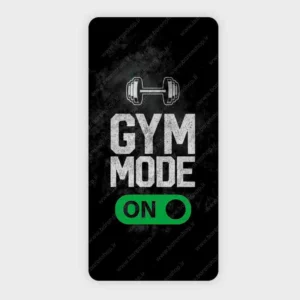 حوله باشگاهی طرح GYM MODE ON | مدل مشکی اسپرت با چاپ ثابت ابعاد 120×60