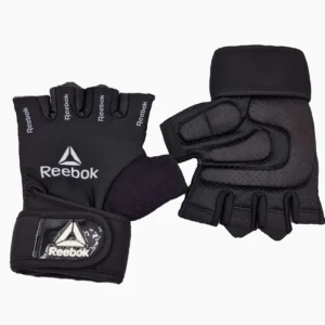 دستکش بدنسازی نیمه انگشتی Reebok | کفی استپ‌دار پددار و مچ‌بند حمایتی