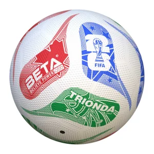 توپ فوتبال لاستیکی بتا مدل آدیداس تریوندا پرو (Trionda Pro) طرح جام جهانی | سایز ۴