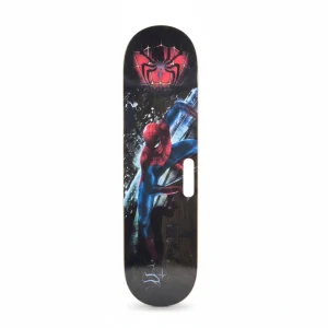 اسکیت بورد دک‌وار (Deckwar) مدل 31 اینچ طرح مرد عنکبوتی (Spiderman) | اسکیت بورد چوبی ۷ لایه افرا با دستگیره حمل اختصاصی