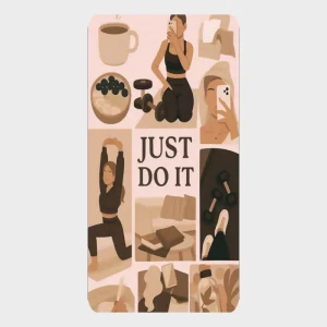 حوله ورزشی مایکروفایبر طرح لایف‌استایل Just Do It | ابعاد ۶۰×۱۲۰ سانتی‌متر با طراحی مدرن کلاژ