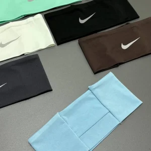 هدبند ورزشی پهن طرح نایک Nike مدل دم‌اسبی | هدبند پارچه‌ای کشسان مخصوص بانوان و آقایان