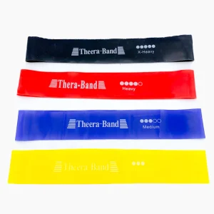 پک ۴ عددی کش مینی لوپ تمرینی برند Theera-Band | مجموعه کش پیلاتس و فیتنس از مقاومت سبک تا فوق سنگین